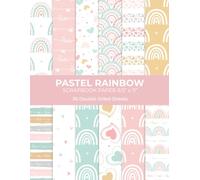 Pastel Rainbow Scrapbook Paper 8.5” x 11”: Decorative Pattern Craft Paper | 12 Designs | 36 Double-Sided Sheets for Scrapbooking, Journaling and Card Making