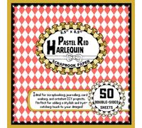 Pastel Red Harlequin Scrapbook Paper: 50 Double-Sided Craft Paper Sheets, Diamond Pattern for Collage, Decoupage, Crafting, Origami, & More | 8.5" x 8.5"
