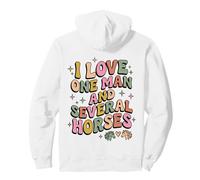 Pastel Retro I Love One Man and Varios Caballos Caballo Mamá Sudadera con Capucha