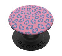 Pastel Rosa Azul Leopardo Estampado Guepardo Estética Girly Y2K PopSockets PopGrip Adhesivo
