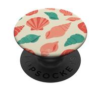 Pastel Seashells Beach Summer Coastal PopSockets PopGrip Adhesivo