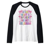 Pastel Si Quieres un Servicio Suave, ve a Conseguir Helado de Voleibol Camiseta Manga Raglan