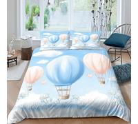 pastel sky illustration Funda Edredon Microfibra Suave 3 Piezas Estampado 3D pastel sky ilustración Funda de Edredón con Funda de Almohada Suave Transpirable for Adolescentes King（220x240cm）