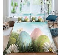 pastel spring decor Funda Edredon 3 Piezas Compuesto Impresión 3D Cierre de pastel spring decor Funda de Edredón Funda de Almohada a Juego Lavables Transpirable for Adolescentes King（220x240cm）