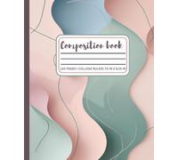 Pastel Wave Journal: A soft pastel composition notebook college ruled with relaxing aesthetic patterns for students