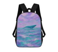 Pastel Whale Dream - Soft Ocean Fantasy Art Mochila Escolar Informal Para El Día A Día, Ideal Para El Trabajo, El Colegio, El Camping, Las Aventuras Al Aire Libre Y Los Viajes Diarios 17inch