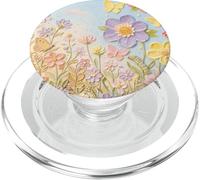 Pastel Wildflower Garden Butterflies and Moths PopSockets PopGrip para MagSafe