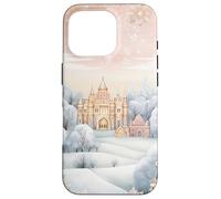 Pastel Winter Christmas House Decor with Snowflake Pattern Carcasa para iPhone 16 Pro