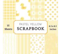 Pastel Yellow Baby Scrapbook Paper Pad: 15 Sheets of Cute Gender Neutral Decorative Crafting Paper for Nursery Decor, Cardmaking, and Baby Memory Books