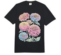 Pastel Zinnia Flores Floral Estética Botánica Arte Soñador Comfort Colors Adult Heavyweight T-Shirt