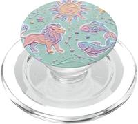 Pastel Zodiac Sun Lion and Pisces PopSockets PopGrip para MagSafe