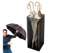 Pastelera para la entrada - Metal Iron Umbrella Bucket Storage Rack, decorativo de interior | Organizador del pasillo de gran capacidad, de caña independiente, de alma