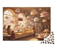 Pastelería Fantasía Puzzle de 1000 Piezas Papel Puzzle para Adultos Escena Dulces Mágica Relajante Decoración Regalo 52x38cm/1000pcs