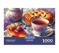 Pastelería Té de la Tarde Puzzle de 1000 Piezas Papel para Adultos Vajilla Elegante Relajación Decoración Hogar Familia Regalo 70x50cm/1000pcs