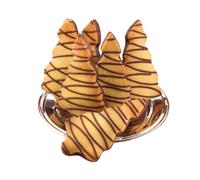 Pasteles Amaretti Virginia árboles decorados con chocolate negro 250 g