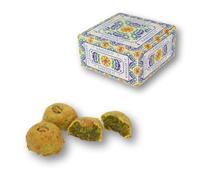 Pastelitos de almendra artesanales BAJO EN AZUCAR, con Pistacho - Dulces típicos sicilianos - Repostería tradicional italiana - Caja regalo 400 g - RAREZZE: pedidos, preparados, horneados, enviados