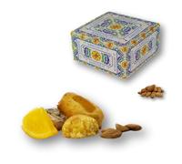 Pastelitos de almendra artesanales, con NARANJA - Dulces típicos sicilianos - Repostería tradicional italiana - Caja regalo 400 g - RAREZZE: pedidos, preparados, horneados, enviados