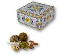 Pastelitos de almendra artesanales, con PISTACHO y granillo - Dulces típicos sicilianos - Repostería tradicional italiana - Caja regalo 400 g - RAREZZE: pedidos, preparados, horneados, enviados