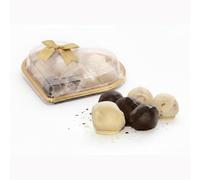 Pastelitos de almendra artesanales con RON cubiertos de CHOCOLATE - Dulces típicos sicilianos - Repostería tradicional italiana - Caja regalo 400 g - RAREZZE: pedidos, preparados, horneados, enviados