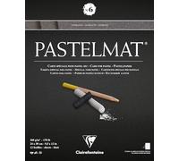 Clairefontaine ES 96016C Pastelmat Nº 6 Pad 360g 24x30-Antracita, Papel, Antracita, 24 x 30 cm, 12