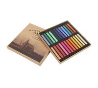 Pastels de tiza de color, picos pastel cuadrados de 5.8 cm conjunto de listones fluorescentes de color brillante para la escolar de oficinas Arte de dibujo Mezcla de pintura (24 colores)
