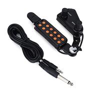 Pastilla para guitarra acústica, transductor magnético de 12 agujeros para guitarra acústica con kit de afinación.