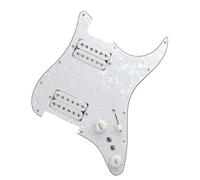 Pastilla Alnico 5 Para Golpeador De Guitarra Eléct Kit De Pastilla De Guitarra Con Corte De Bobina Única Profesional Alnico 5 Para Principiantes(White White 2)