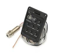 Pastilla De Acustica Ecualizador De 4 Bandas Con Micrófono Preamplificador De Modo Dual Sintonizador EQ Pastilla De Guitarra Tablero De Ritmo Con Piezo Suave(Size:3 No Mic)