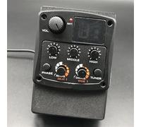 Pastilla De Acustica Preamplificador De Guitarra Acústica, Pastilla Piezoeléctrica Ecualizador EQ De 3 Bandas Sintonizador LCD Con Reverberación/retardo/coro/parte De Guitarra Ancha(Color:Bk 4)