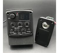 Pastilla De Acustica Preamplificador De Guitarra Acústica, Pastilla Piezoeléctrica Ecualizador EQ De 3 Bandas Sintonizador LCD Con Reverberación/retardo/coro/parte De Guitarra Ancha(Color:Bk 3)