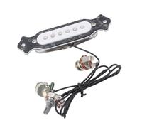 Pastilla de Bobina Simple de 6 Cuerdas, Potenciómetros de Tono y Volumen, Preamplificador Totalmente Discreto Integrado de Clase A con Condensadores, Buena Compatibilidad (Perla