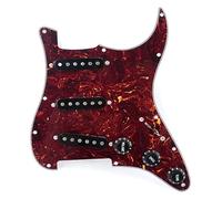 Pastilla De Bobina Simple Para Guitarra De 3 Capas, Juego De Golpeador Precableado SSS Para Piezas De Guitarra FD ST (Color : E)