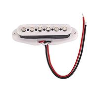 Pastilla de bobina única Alnico 5 pastillas para guitarra eléctrica, color blanco, cuello blanco