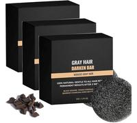Pastilla de Champú Anticanas - Champú Sólido Natural para Oscurecer el Cabello, Limpia el Cuero Cabelludo, Fortalece y Reduce las Canas; para Hombres y Mujeres
