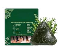 Pastilla de champú revitalizante para el cuero cabelludo, fórmula herbal suave e hidratante, champú sólido anticaída a base de plantas, contiene aminoácidos de romero, fortalece el cabello debilitado,