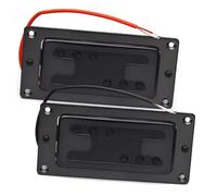 Pastilla De Cobre De Bobina Doble De 6 Cuerdas En Forma De H, 72 X 32 Mm, Cable Rojo, Cromo Dorado Y Negro(B+N A)