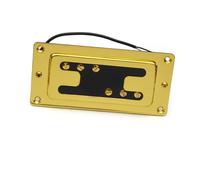 Pastilla De Cobre De Bobina Doble De 6 Cuerdas En Forma De H, 72 X 32 Mm, Cable Rojo, Cromo Dorado Y Negro(Bridge B)