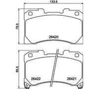 Pastilla de Freno Discos Con Verschleißwarnung 14,7 MM HELLA para Toyota Yaris