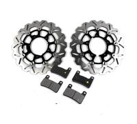pastilla de freno trasero Para SUZUKI GSXR GSX R 1000 2005 2006 2007 2008 GSXR1000 K7 K8 Rotor Freno Flotante Disco CNC Almohadilla Delantero(Black Disc Pad)