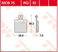TRW Pastillas de freno MCB75 – Juego compatible con Aprilia, Benelli, Yamaha, Moto Guzzi, Ducati