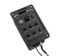 Pastilla de guitarra, 4 bandas 201 EQ Tuner Piezo Mic Blend para preamplificador de pastilla de guitarra acústica, 55,8 x 84,2 mm