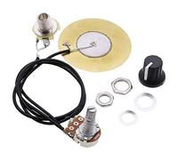 Pastilla de guitarra acústica de 50 mm, transductor piezoeléctrico, amplificador precableado, reemplazo de pastilla de acústica con cancelación de zumbido, amplificador precableado