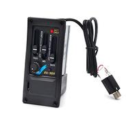 Pastilla de guitarra acústica, ecualizador amplificador de preamplificador EQ-505R de 3 bandas con pastilla piezoeléctrica, negro, sintonizador de ecualizador de guitarra