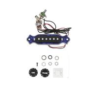 Pastilla De Guitarra Acústica, Juego De Pastillas De Guitarra Eléctrica Con Conector De 6,35mm, Perilla De Ajuste De Tono Y Volumen, Accesorios De Guitarra (Color : White and Blue)