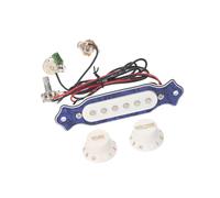 Pastilla De Guitarra Acústica, Juego De Pastillas De Guitarra Eléctrica Con Conector De 6,35mm, Perilla De Ajuste De Tono Y Volumen, Accesorios De Guitarra (Color : Bk and Blue)
