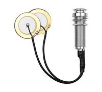 Pastilla de guitarra acústica, pastilla de instrumento adhesivo, mini transductor con conector de 1/4 pulgadas para violín, mandolina, ukelele