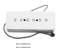 Pastilla de guitarra clásica P90 de bobina única con 2 imanes Alnico para un sonido articulado brillante con rango medio suave y rendimiento sin ruido en acabado blanco (puente blanco)