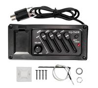 Pastilla de guitarra de cuatro bandas: preamplificador de ecualizador para guitarra acústica, control de sonido preciso con volumen, agudos, medios y graves, pastilla profesional para un refuerzo de s