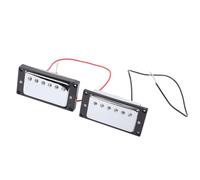 Pastilla de Guitarra Elctrica, Pastilla de Doble Bobina de Metal Duradero para Reemplazo de Piezas de Guitarra de Marco Negro LP (SILVER