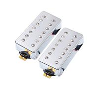 Pastilla de guitarra eléctrica 7 String Guitar Humbucker Pickup Dual En Línea Ranurado Para La Guitarra Eléctrica Chrome Pastilla guitarra eléctrica (Color : Neck and Bridge CR)